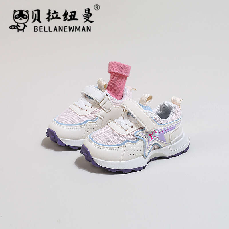 Baby Fashion Sneakers 2024 Spring New Boys Casual Girls Velcro Lightweight Running Shoes