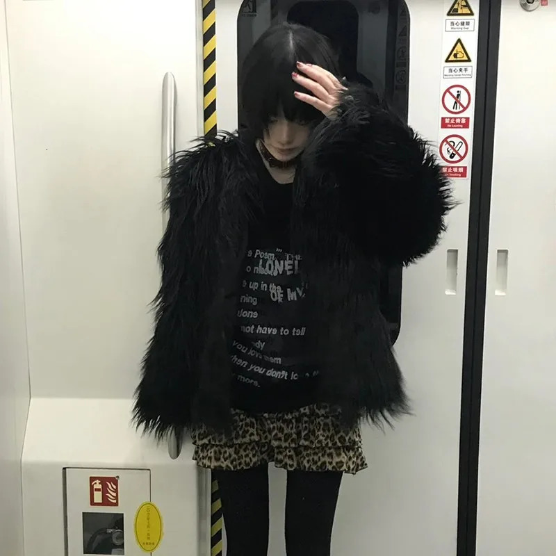 Karrram Japanese Y2k Off Shoulder Sweater Grunge Aesthetics Slash Neck Knitted Pullovers 2000s Vintage Korean Black Knitwear 250708