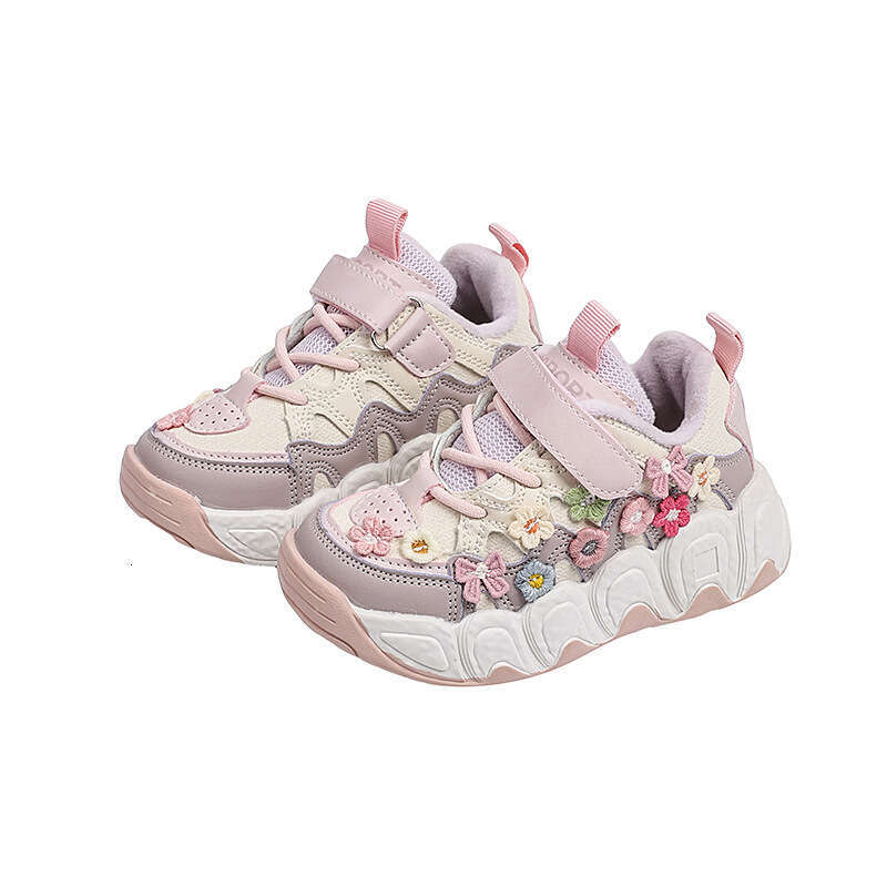 Children's Sneakers 2024 Winter Korean Style Girls' Fashion Bread for Big Kids Students Casual Sports Shoes