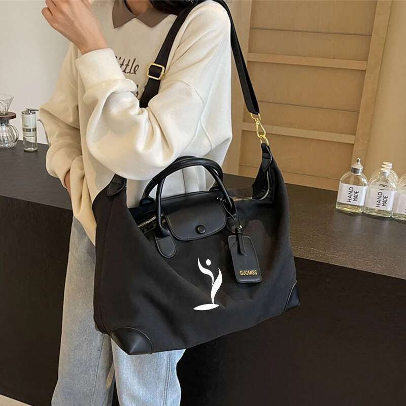 Handbag Canvas Breathable Large Capacity Fiess Dance Gym Carry Bag Yoga Travel duffel bag customization