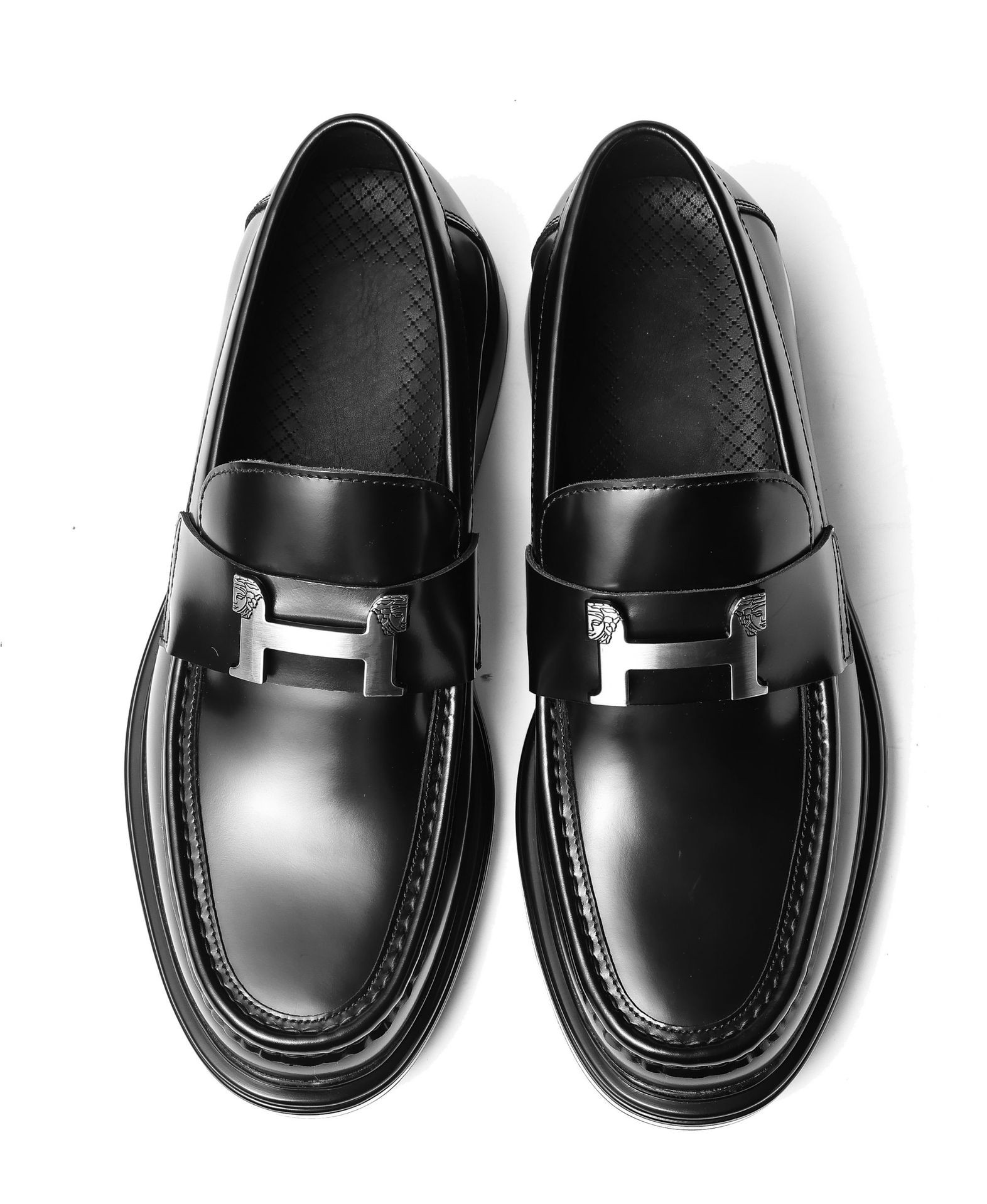 Men's shoes, leather shoes for men, thick-soled European version, made of genuine leather, high-grade wedding shoes, loafers style