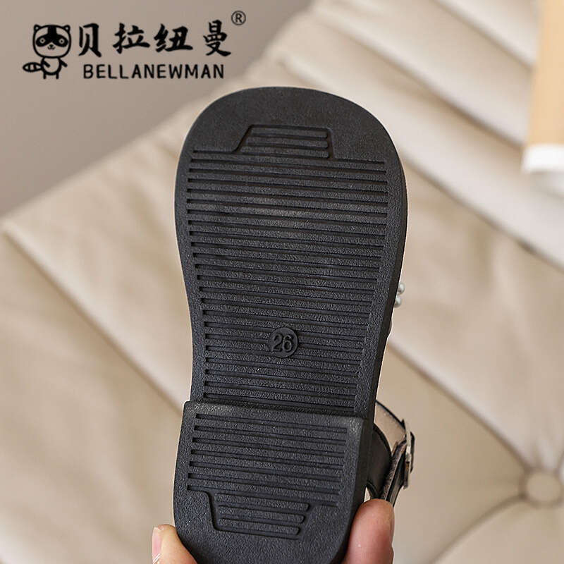 Choice Girls Pearl Small Flower Princess Sandals 2025 Summer New Children's Fashion Soft Sole Beach Shoes