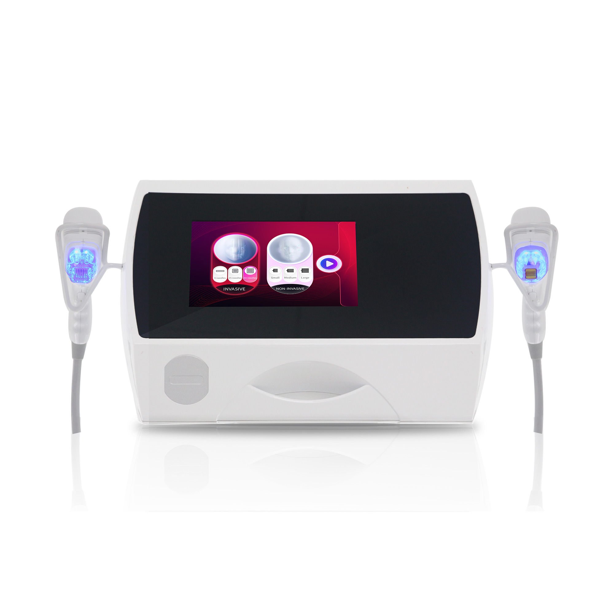 Portable 2in1 Microneedle Fractional Cold Hammer Stretch Mark Scar Acne Remove Face Lifting Body Tighten Machine