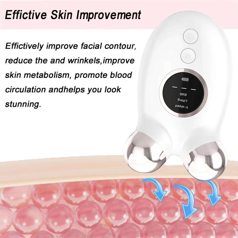 Facial Massager EMS Microcurrent Lifting Device Roller Anti Wrinkle V Shape Chin-up Face Lift hine Skincare Tool