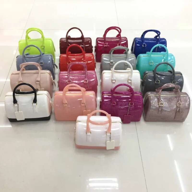 1pcs Jelly Crossbody Shoulder Bag PVC Transparent Pillow Shape Handbag aron Color Women's Casual Tote European Style