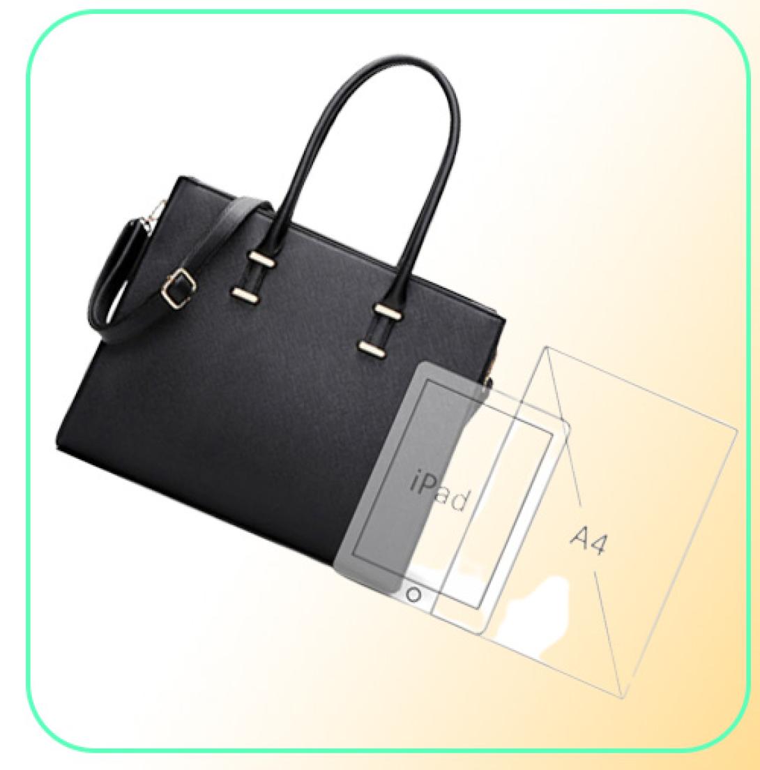 Women Briefcases Business Bags ice Portfolio Large Capacity Handbag Cross Pattern Leather Laptop Bag Tote4935293