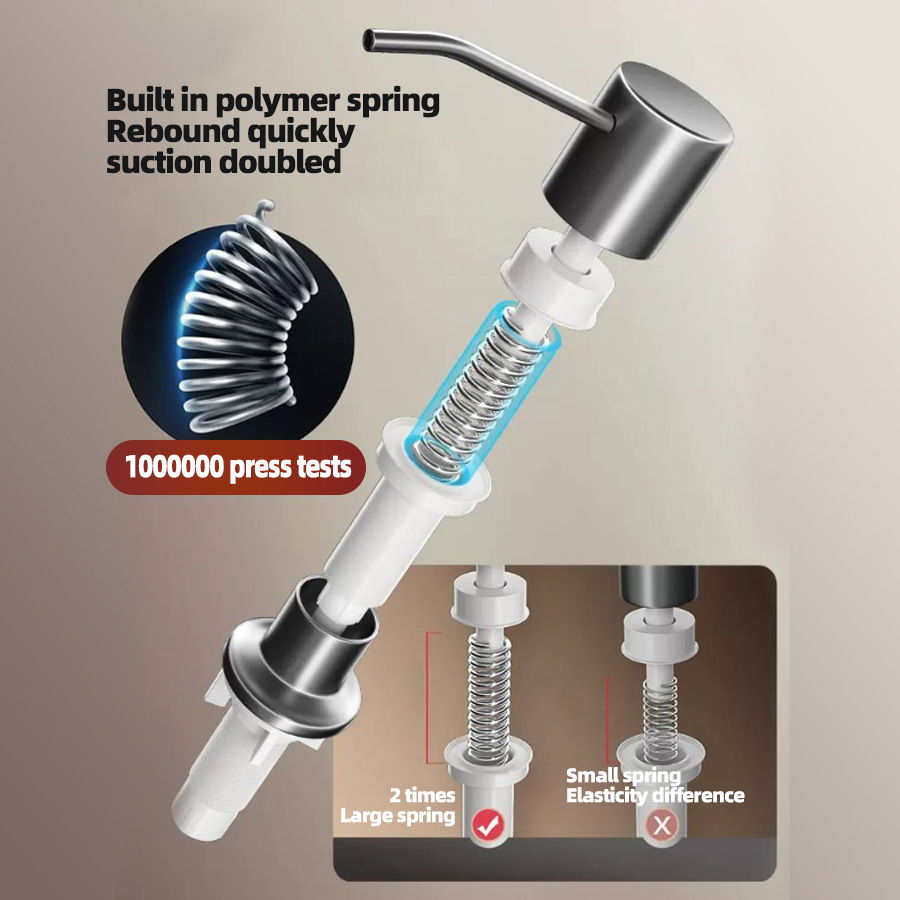 Universal Stainless Steel Dish Soap Dispenser for Kitchen Sinks Extractor with Extension Tube Bottled packaging Multiple colors to choose from