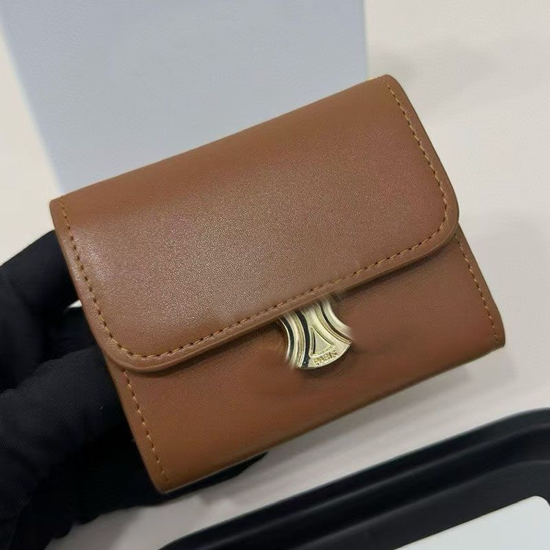 Fashion designer Leather wallets short wallets luxury Credit Card Holder purse bags two-in-one gold Hardware women of Zippy coin purses organizer Wallets with box