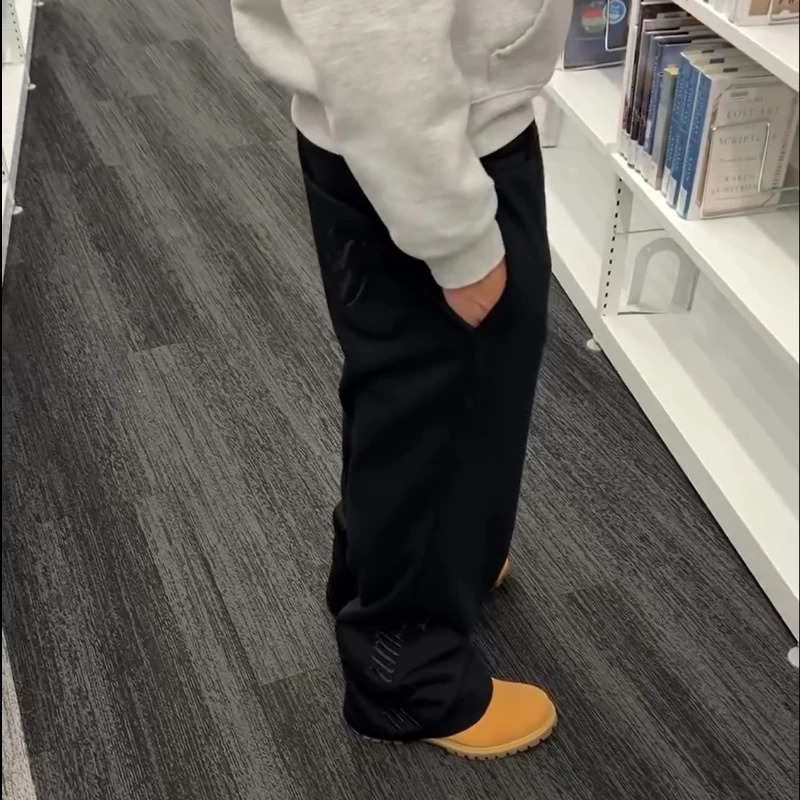 Y2K Men Joggers Gothic Trendy Double Waist Unisex Cotton Sweatpants Hip Hop American Style Retro High Street Casual Track Pants 250714