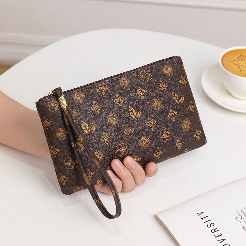 2025 Designer Wallet Classic Floral Clutch Women's Minimalist Phone Wallet Convertible Wristlet Coin Pocket Everyday Essential Free Shipping