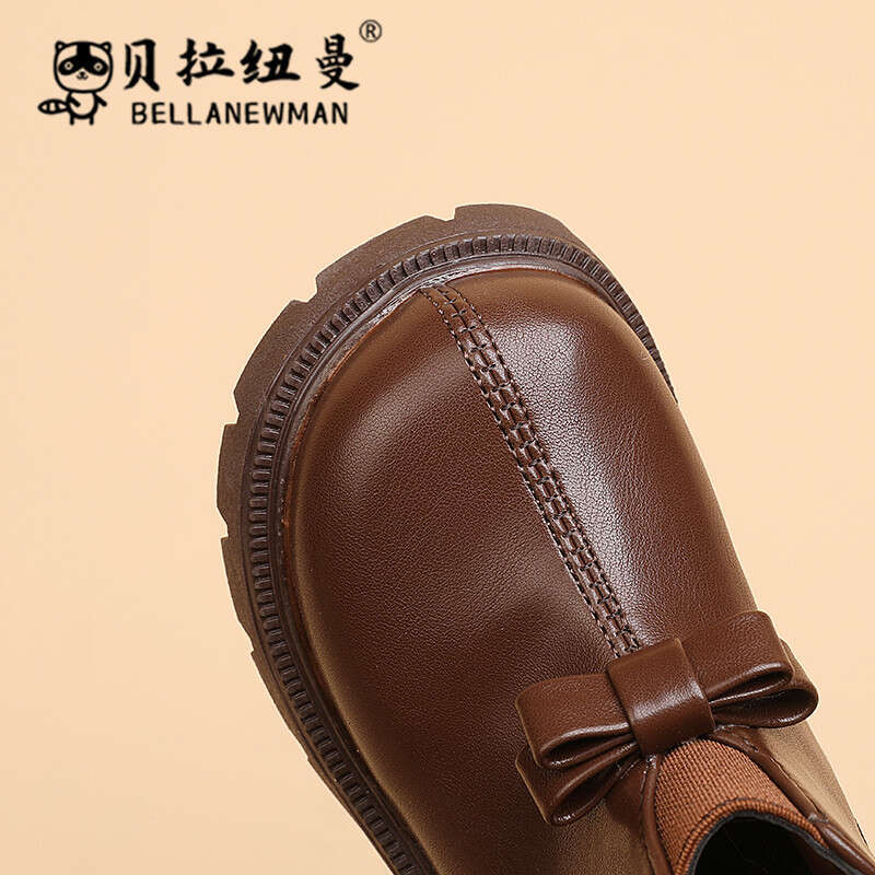 Children's British Style Martin 2023 Autumn Girls' Black Short Small Medium Large Kids Fashion Single Boots Girls