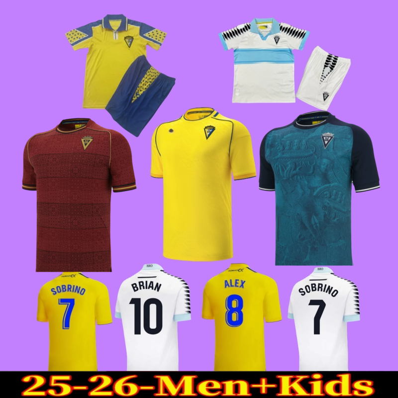 24 25 26 Cadiz soccer jerseys LOZANO ALEX SOBRINO Bodiger Juan Cala 2025 2026 CADIZ CF kids kit football shirt