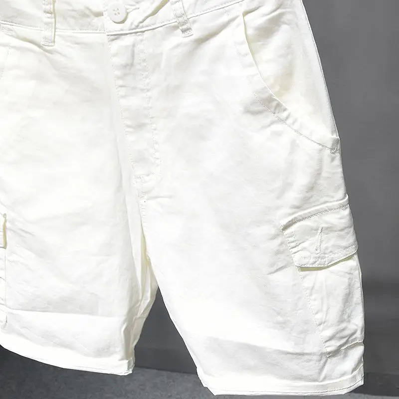 Korean Washed Mens Slim Jeans Denim Short Pants for Summer Boyfriend Stretch Straight White Cargo Cotton Shorts 250714