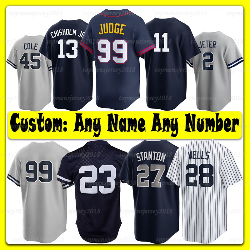 Aaron Judge Baseball Jersey New Yorks Jazzs Chisholm Jr Yankees Gerrit Cole Derek Jeter Don Mattingly Mariano Rivera Bernie Williams Reggie Jackson Carlos Carrasco