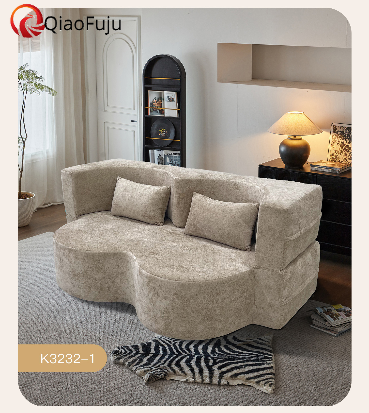Sofa bed compressed sofa in a box Washable reclining sofa, Small apartment sofa, Dual-function multi-functional sofa bed, Two-person sofa, Double-pers