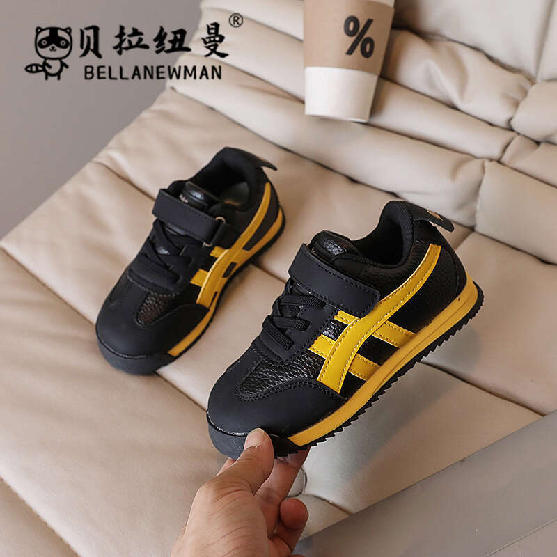 Japanese Style Forrest Gump Children's Sneakers 2024 Autumn New Korean Version Boys' Velcro Walking Girls' Sports Shoes