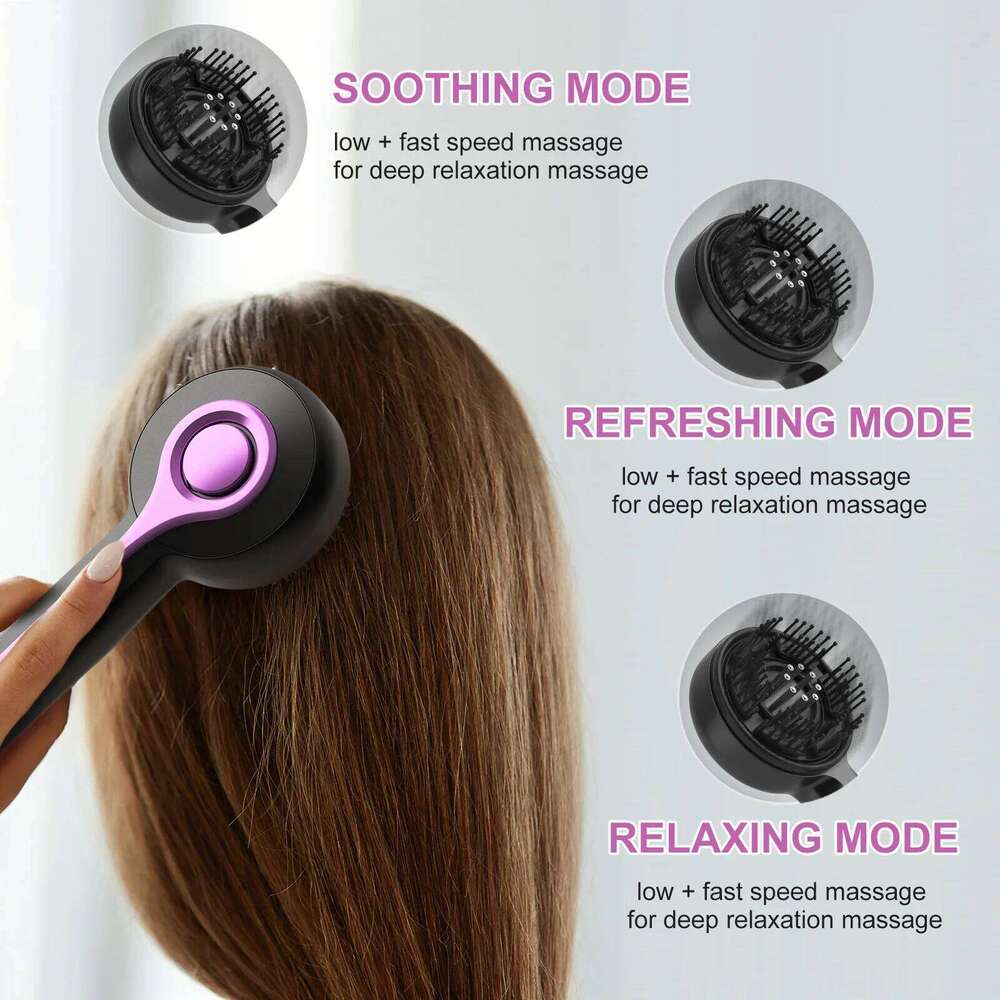 Electric Vibration Red Light Head Massager Hair Growing Scalp Brush Comb