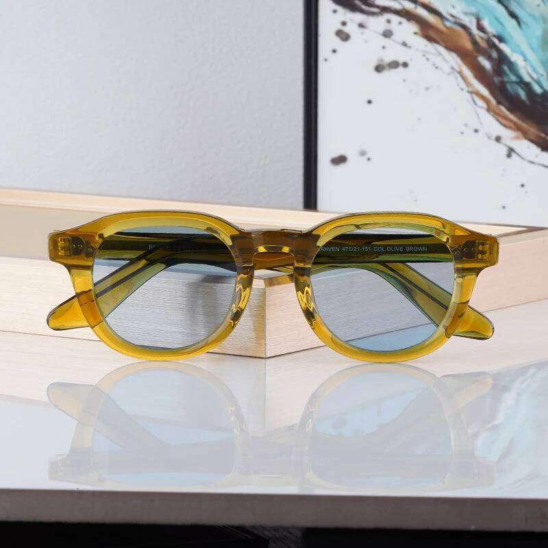 Johnny Polarized Sunglasses Men Women Brand Lemtosh Sun High Quality Vintage Acetate Frame Glasses DAHVEN