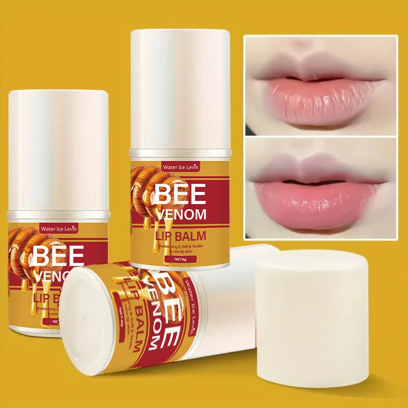 Bee Venom Lip Balm Hydrating Translucent and Glossy Soft and Light Instantly Hydrating Smooth and Easy to Absorb Cares for Lips Softer 250712