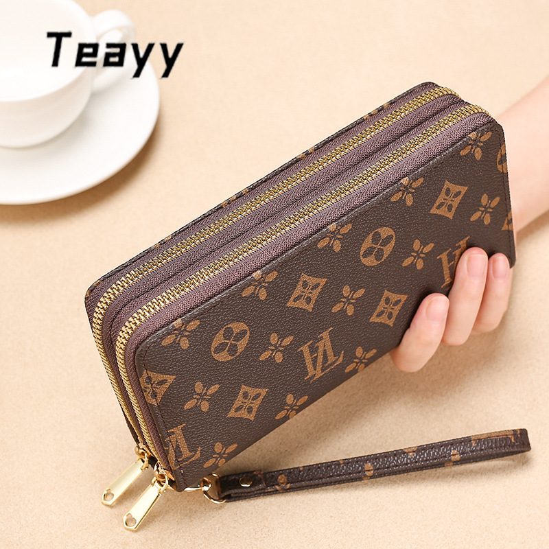Designer Bag Women's Wallet 2025 New Long Fashion Double Layer Zipper Large Luxury Bag Credit Card Bag Women's Wallet Free Delivery