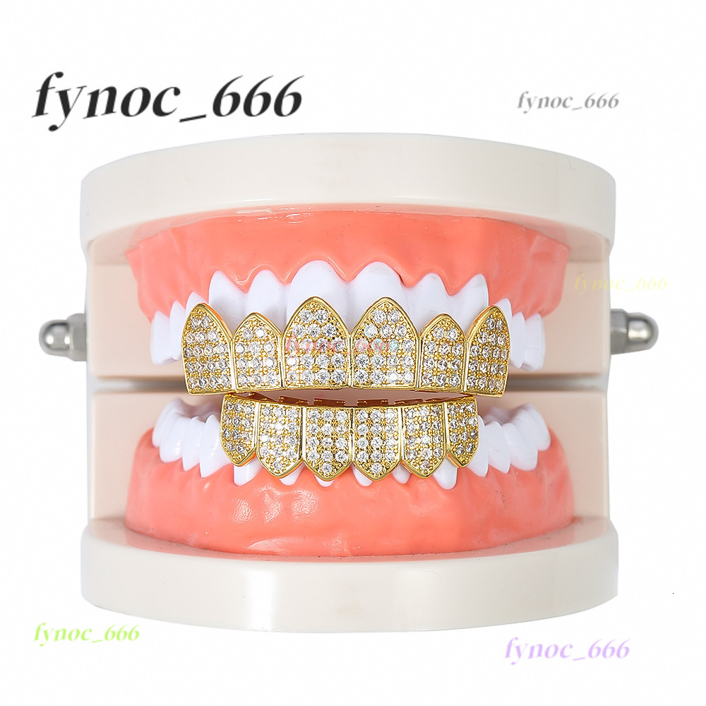 Bling Crystal Diamond Teeth Grillz for Unisex Cubic Morganite Paved Punk Teeth Grills Top Bottom Set Party Hip Hop Jewelry
