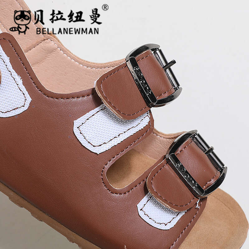 SHEIN Boys' Sandals 2025 Summer New Children's Cork Kids' Big Kids Beach Shoes