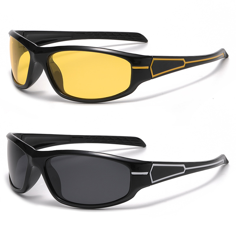 Designer Luxury Glasses, Night Anti-glare Yellow Film Enhanced Night Driving Night Vision Goggles, Driver Polarized Sunglasses, Men's Cycling Gla
