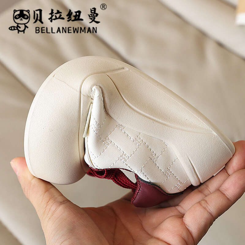 Choice Big Toe Bread 2025 Spring and Autumn New Korean Version Children's Thick-Soled Casual Sneakers Girls' White Shoes