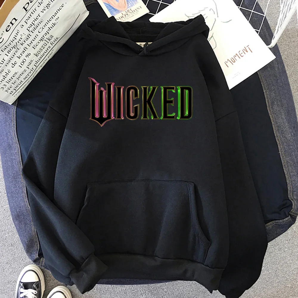 Movie Wicked Hoodie Fashion Women Aesthetic Letter Shiz University Unisex Vintage Elphaba Glinda Pullover Sweatshirts 250707