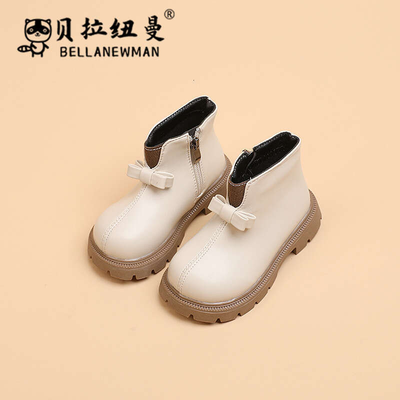 Children's British Style Martin 2023 Autumn Girls' Black Short Small Medium Large Kids Fashion Single Boots Girls