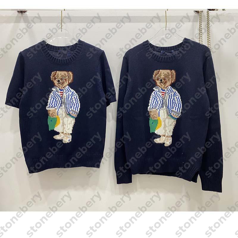 Knit Bear Sweatshirt Old Money Style Women Designer Clothes Sweaters Womens Jumpers Winter Man Sweater Pullover Soft Cotton Knitted Jumper Top