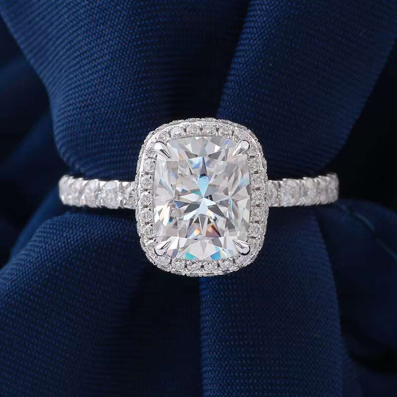 Wholesale Custom Rings for Wedding Band 10k/14k/18k Plated 2.5ct VVS Moissanite Ring for Women