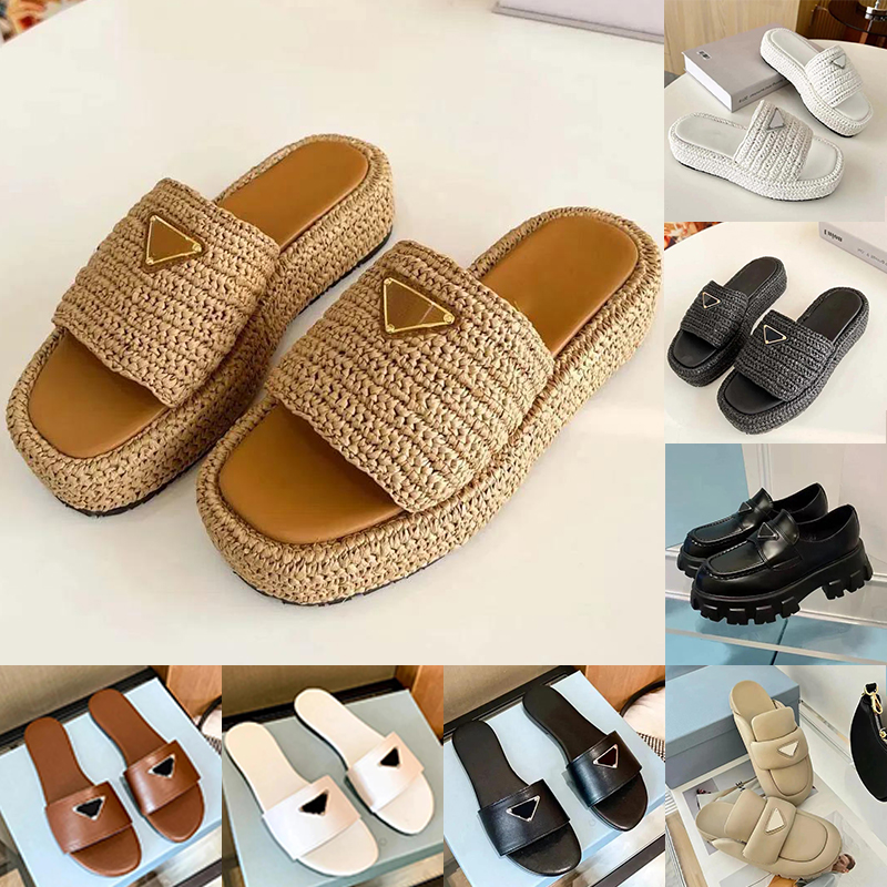 designer sandals women slippers slides shoes platform luxury sandal khaki black pink white luxury flat slipper sliders leather beach slide womens sandale sandales