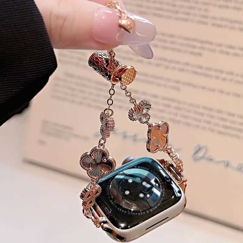 Sparkling Diamond Set Chain Compatible with iWatch Strap 38mm 40mm 41mm 42mm 44mm 45mm 49mm Fashion Strap Y250714