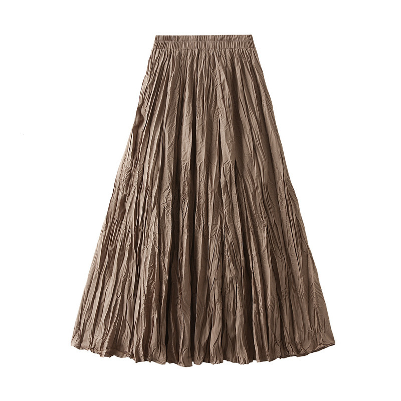2025 New Women's Skirt Lightweight Luxury Elegant Folded Skirt Summer New Women's Horn shaped Slimming Folded A-line Skirt New Designer Dres
