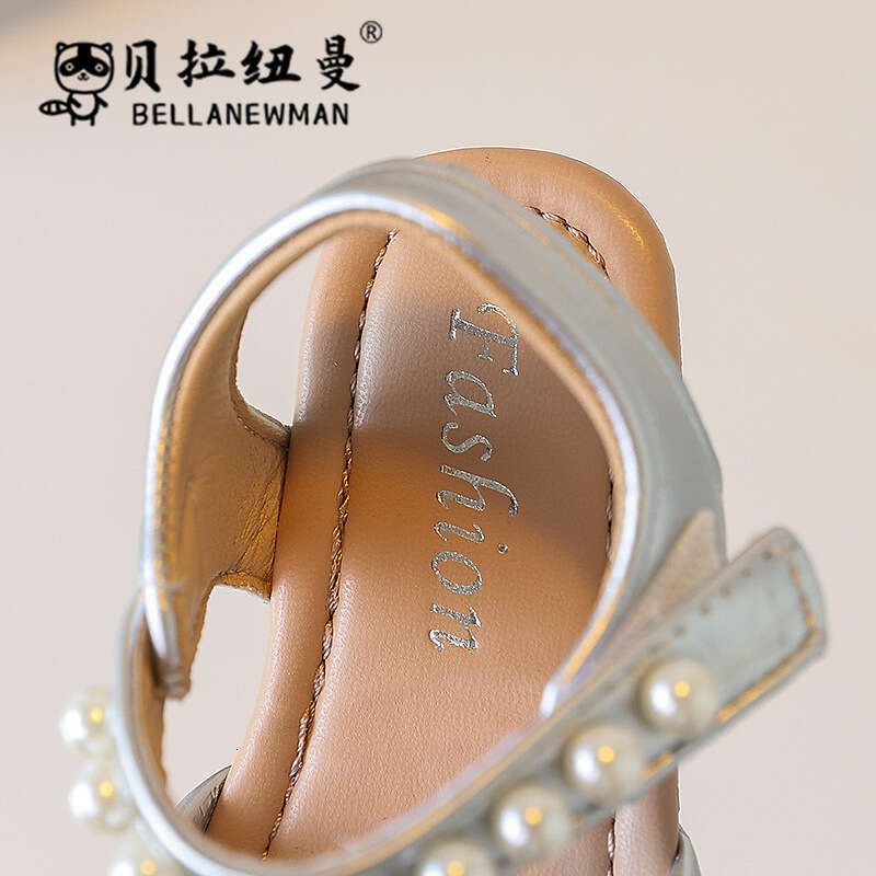 Choice Girls Sandals 2025 Summer New Korean Style Children's Fashion Beaded Closed-Toe Princess Baby Shoes