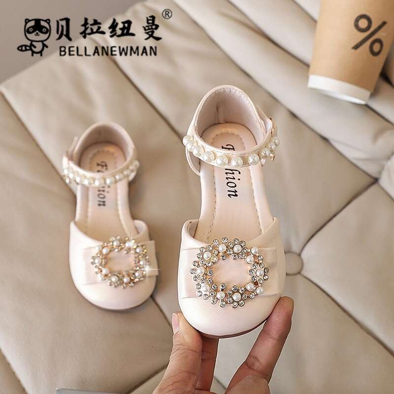 Choice Hot-Selling Girls' Beaded Princess 2025 Summer New Children's Soft Sole Closed-Toe Sandals for Toddlers