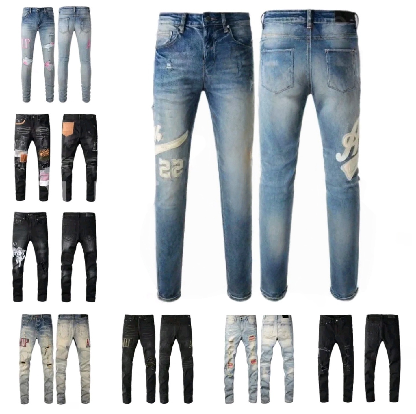 amirite Designer Jeans Mens jeans Men Jean shorts Pants High-end Quality Straight Design Retro Streetwear Casual motorcycle Sweatpants Designers Joggers Pant