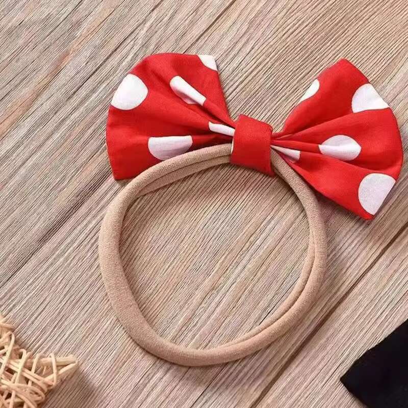 Minnie Mouse Girl Children Dress Baby Clothing Set Summer Birthday Costume Polka Dot Suspender Skirt Bow Headband skirt suit dongdumaoyi