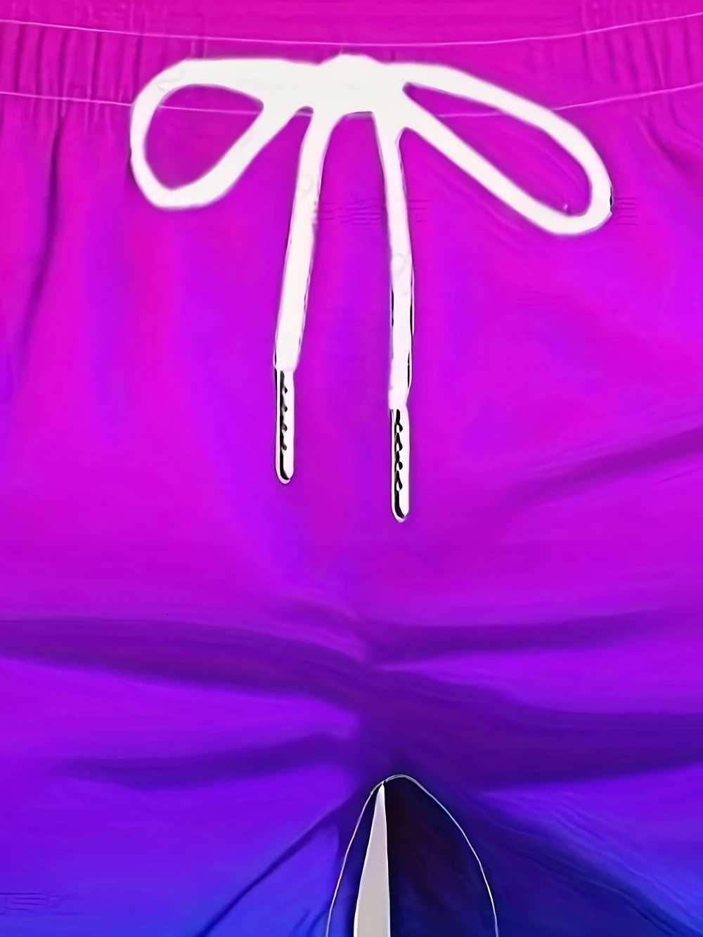 Summer New Mens Gradual Change Of Color Shorts Drawstring Belt Beach Vacation Shorts With Pockets Outdoor Fitness Casual Wear XJ250714