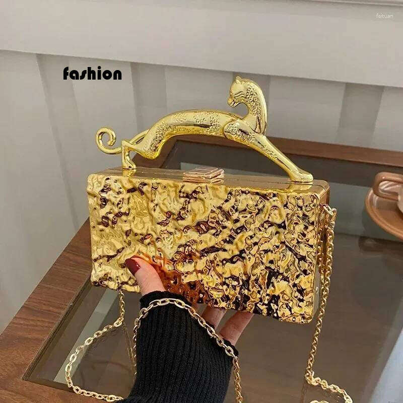 Totes Gold Women Party Evening Bag For Metal Handle Clutch Handbag Purse Chain Shoulder Crossbody Mini Box Bags B5 h7