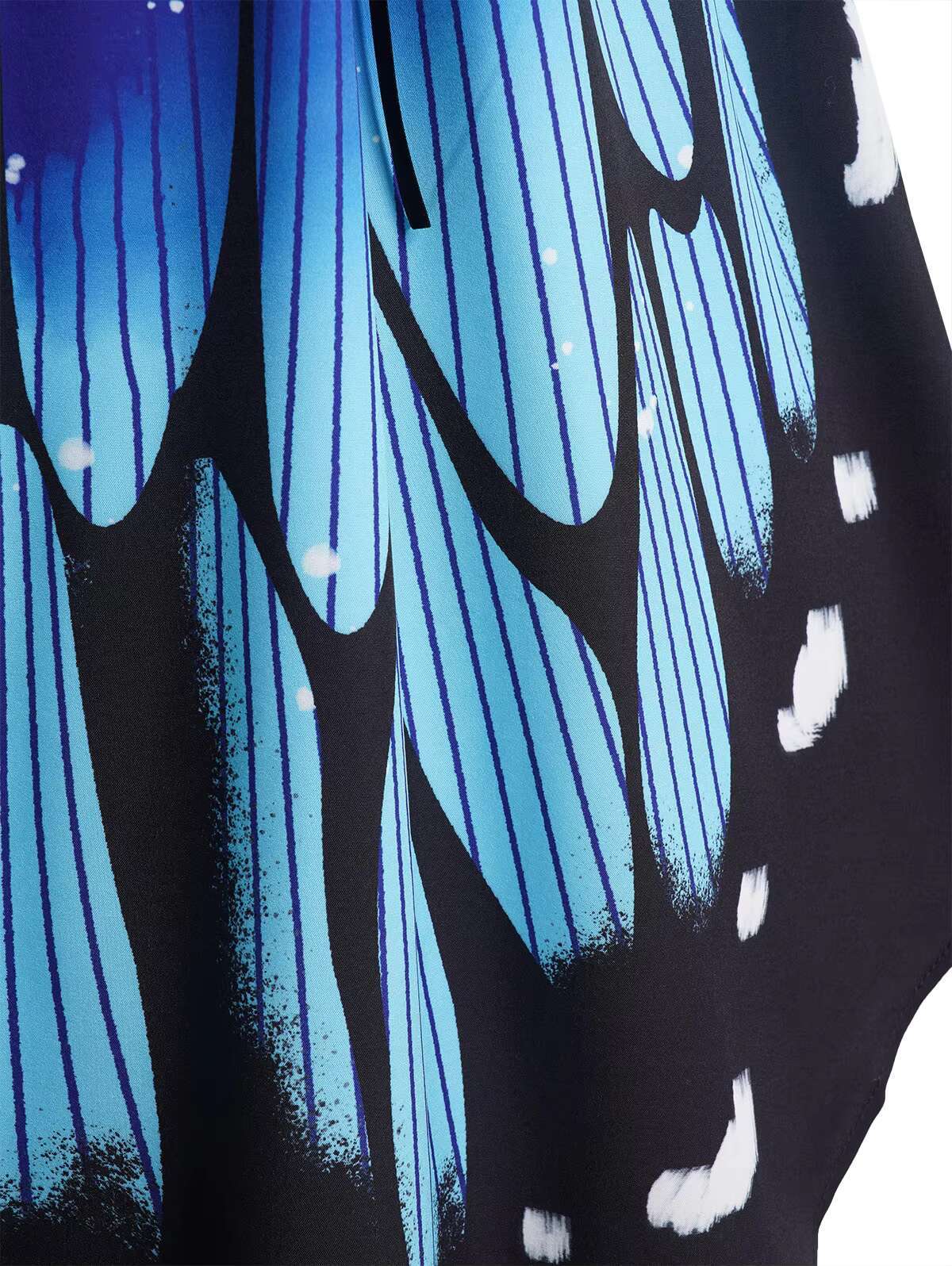 2024 Womens Summer Dresses Butterfly Wings Print V Neck Lace Up Ruched Bust Sleeveless Tank Dress A Line Sundresses dongdumaoyi