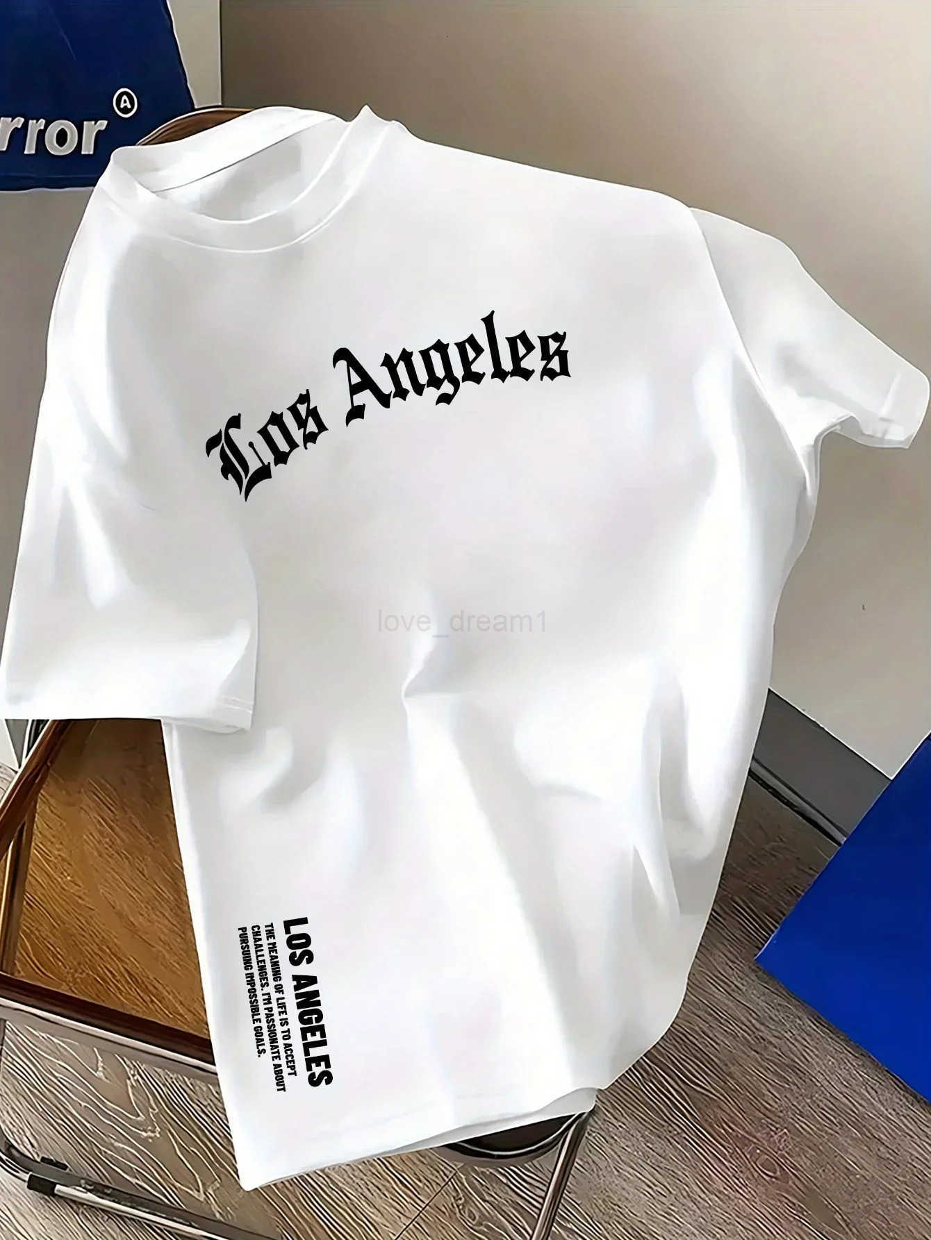 100% pure cotton Summer luxury streetwear brand fashion Los Angeles letter print T-shirt loose and fashionable casual T-shirt T250714