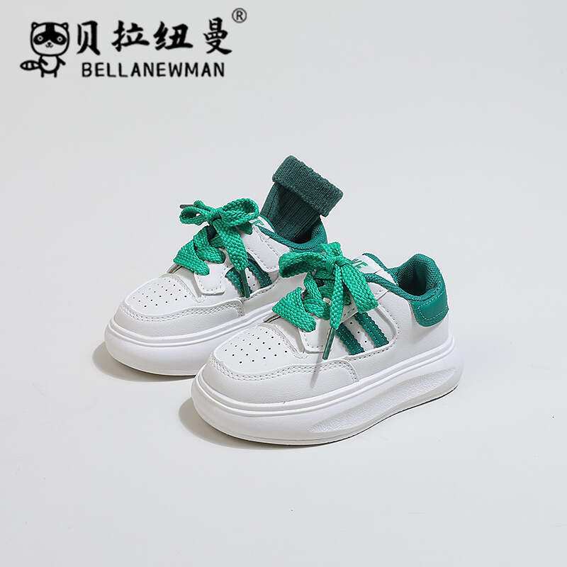 Boys' Sneakers 2024 Spring New Girls' Fashion Lightweight Sports Toddler Walking Children's White Shoes