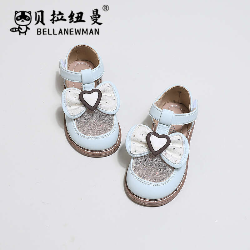 Girls' Bowknot Princess 2024 Summer New Children's Soft Sole Closed-Toe Sandals for Toddlers and Kids
