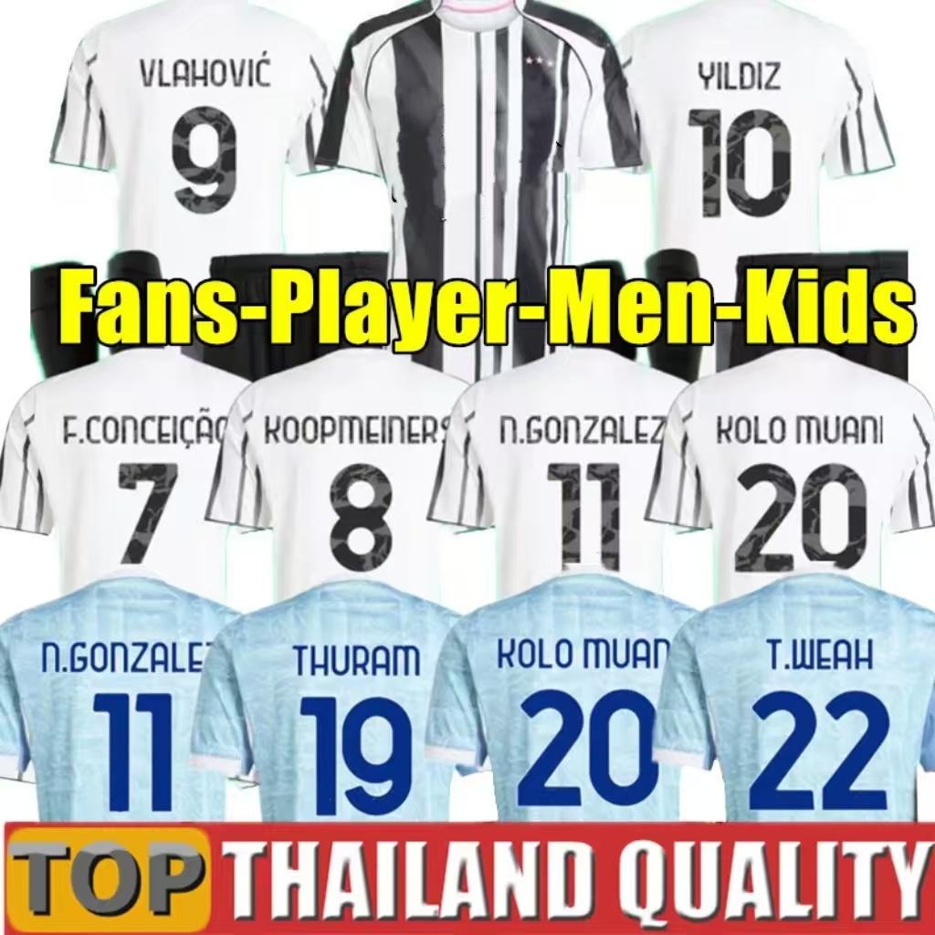 fans player 24 25 26 MILIK DI MARIA VLAHOVIC soccer jerseys 2025 2026 KEAN POGBA CHIESA football shirt McKENNIE LOCATELLI men kids Kit