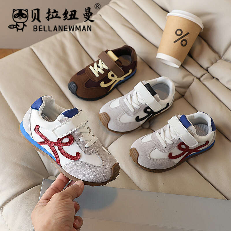 Forrest Gump 2025 Spring Autumn New Korean Children's Color Block Versatile Training Boys and Girls Casual Sports Shoes Trendy