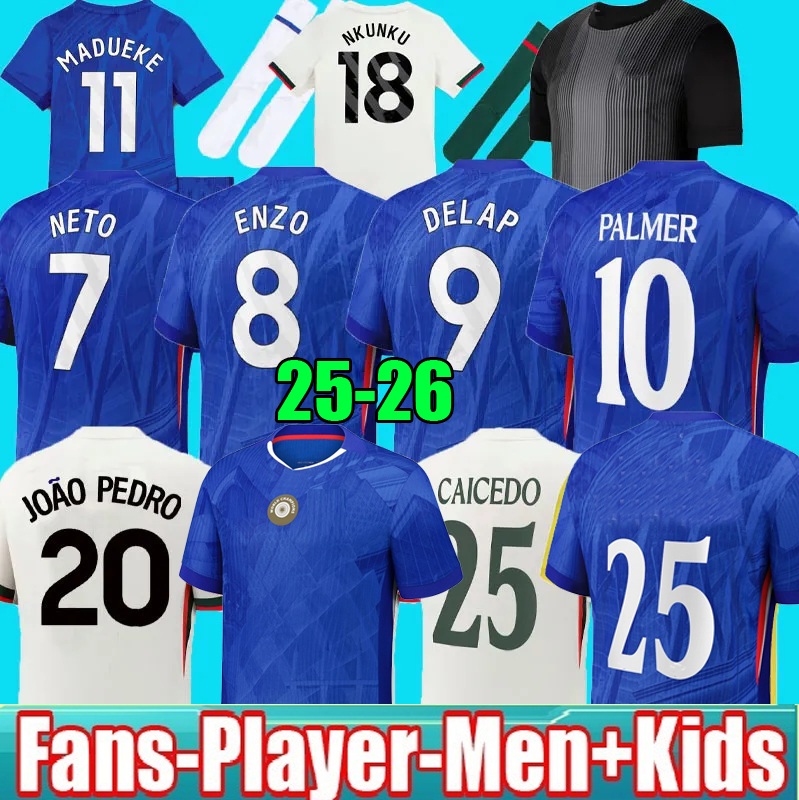 S-4XL 25 26 PALMER MUDRYK 2025-26 ENZO Soccer Jerseys JAMES NKUNKU MADUEKE MADUEKE CHELSEAS pedro DELAP Football Shirt Men Kids Kit