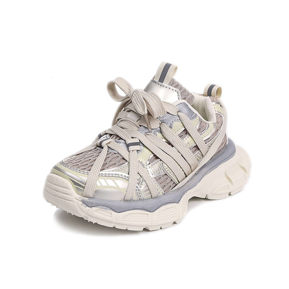 Girls' Fashion Dad 2025 Spring and Autumn New Korean Style Children's Color Block Sneakers Boys' Lightweight Running Shoes