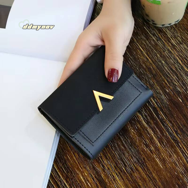 New Women Small Short Leather Wallet Luxury Brand Mini Female Fashion Wallets And Purse Credit Card Holder ddmynov